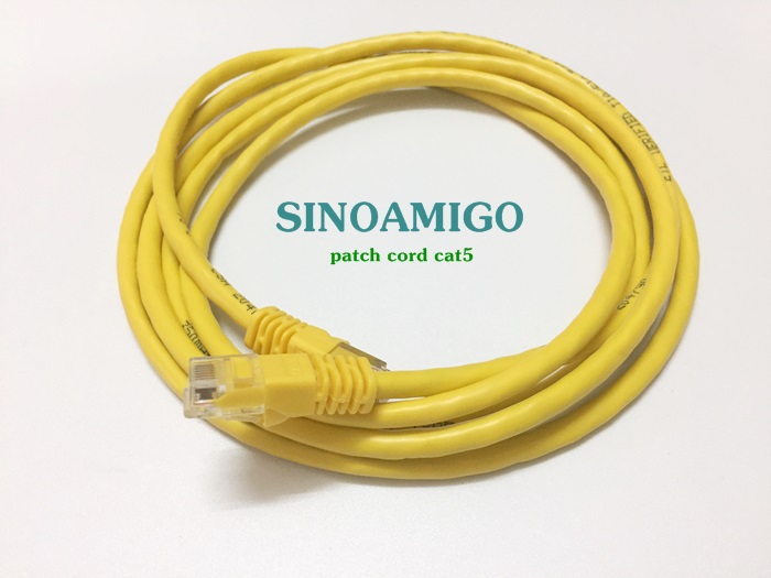 Dây nhảy cat5 10M SN:11209 Sinoamigo hàng chính hãng (màu vàng)